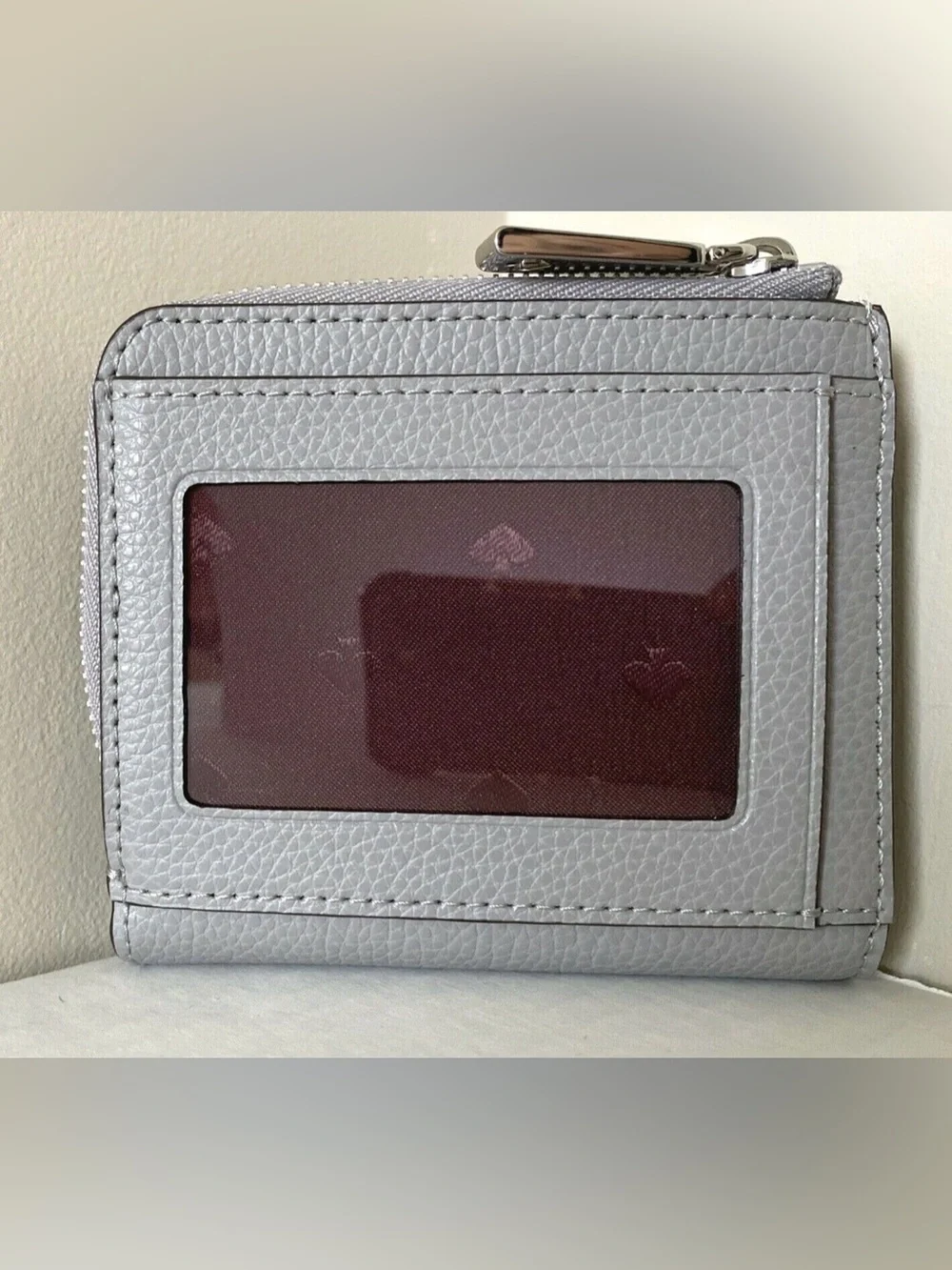 kate spade Burgundy Saffiano Leather Zip Continental Wallet